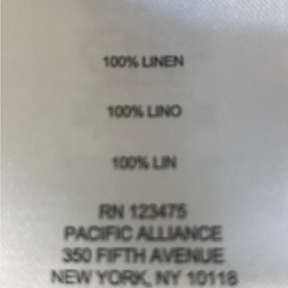 Ellen Tracy White 100% Linen Sleeveless V-Neck Blouse, Hi- Low Hem Size Small - Picture 8 of 8